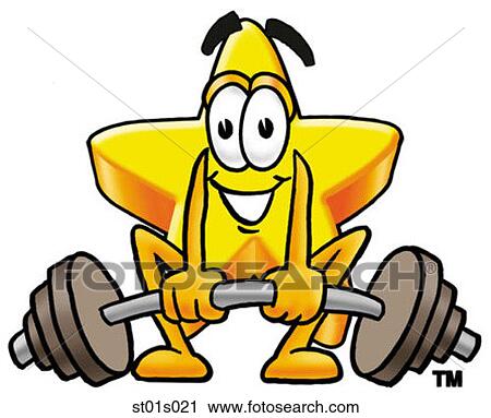 Star lifting weights low View Large Clip Art Graphic Clipart - Star lifting weights low. Fotosearch