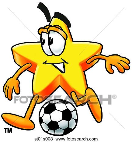 Star playing soccer View Large Clip Art Graphic Clip Art - Star playing soccer. Fotosearch