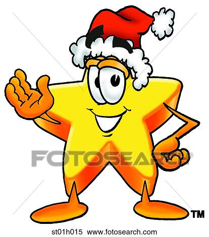 Star santa View Large Clip Art Graphic Clipart - Star santa. Fotosearch