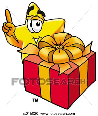 Star with present View Large Clip Art Graphic Clipart - Star with present. Fotosearch
