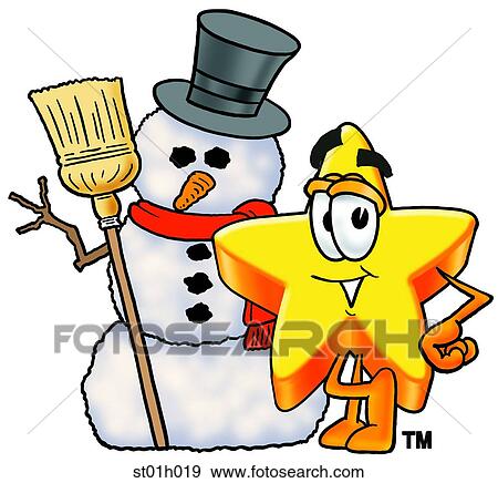 Star with snowman View Large Clip Art Graphic Clip Art - Star with snowman. Fotosearch
