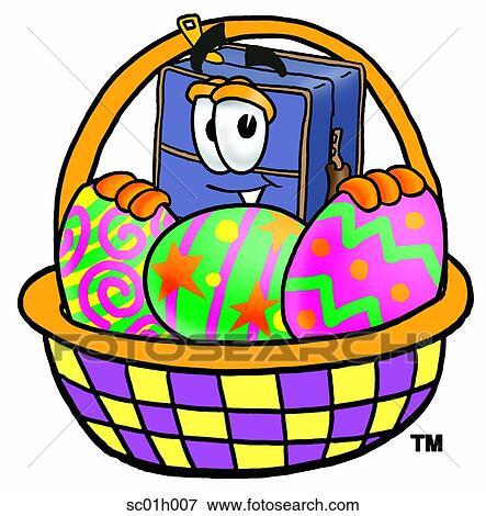 Suitcase and easter basket View Large Clip Art Graphic Clip Art - Suitcase and easter basket. Fotosearch