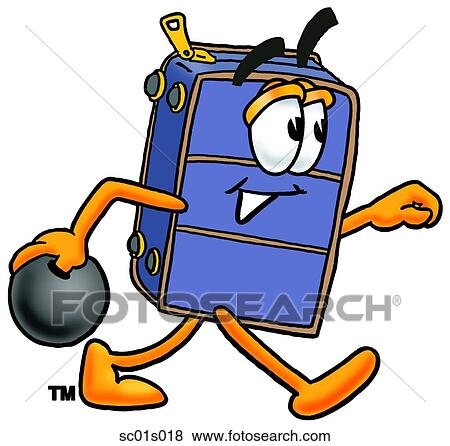 Suitcase bowling View Large Clip Art Graphic Clip Art - Suitcase bowling. Fotosearch