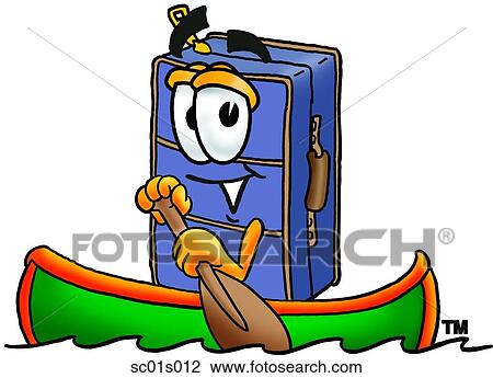 Suitcase canoing View Large Clip Art Graphic Clipart - Suitcase canoing. Fotosearch