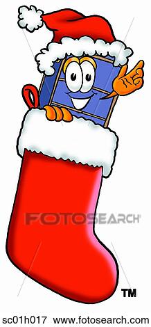 Suitcase in stocking View Large Clip Art Graphic Clip Art - Suitcase in stocking. Fotosearch