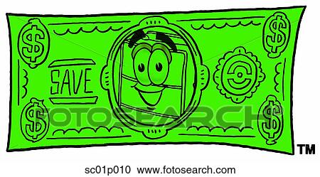Suitcase on a dollar bill View Large Clip Art Graphic Clipart - Suitcase on a dollar bill. Fotosearch