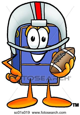 Clip Art - Suitcase playing football. Fotosearch