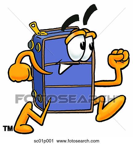 Suitcase running View Large Clip Art Graphic Clipart - Suitcase running. Fotosearch
