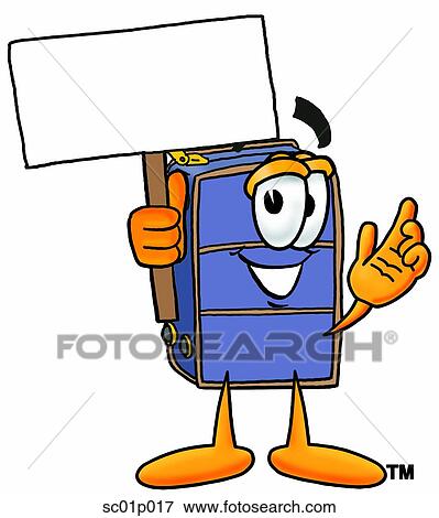 Suitcase with a sign View Large Clip Art Graphic Clip Art - Suitcase with a sign. Fotosearch