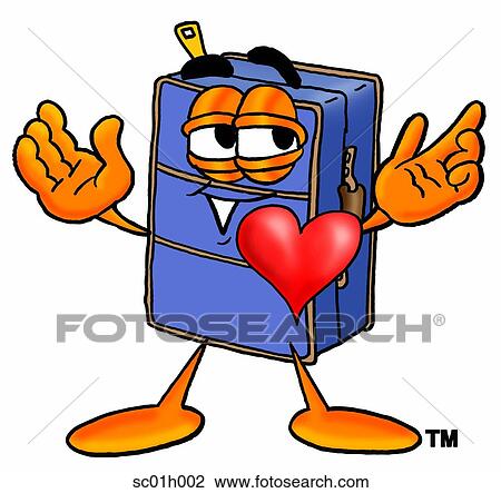 Suitcase with heart View Large Clip Art Graphic Clipart - Suitcase with heart. Fotosearch