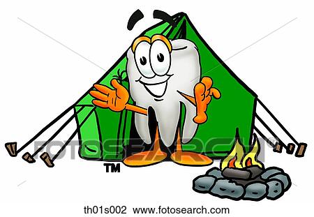 Tooth camping View Large Clip Art Graphic Clipart - Tooth camping. Fotosearch