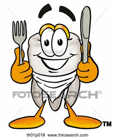 Clip Art - Tooth eating. Fotosearch