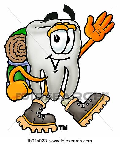 Tooth hiking View Large Clip Art Graphic Clipart - Tooth hiking. Fotosearch