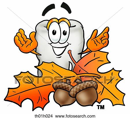 Clipart - Tooth in autumn. Fotosearch