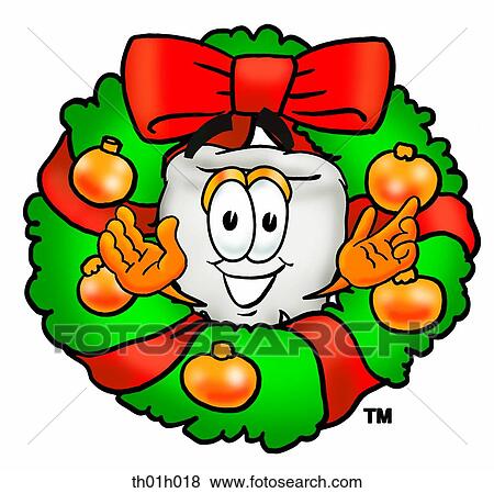 Clip Art - Tooth in wreath. Fotosearch
