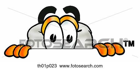 Clipart - Tooth peeking over top. Fotosearch
