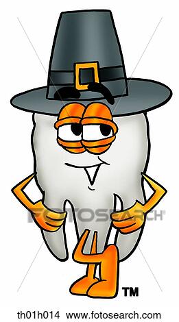 Clipart - Tooth pilgrim. Fotosearch