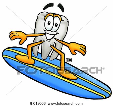 Tooth surfing View Large Clip Art Graphic Clip Art - Tooth surfing. Fotosearch