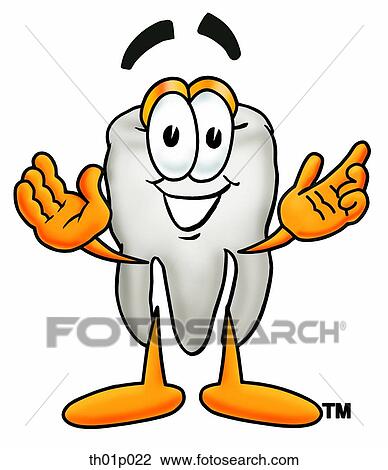 Clipart - Tooth with arms open. Fotosearch