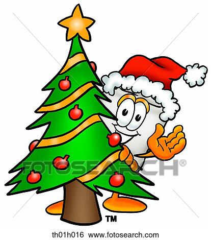 Clip Art - Tooth with christmas tree. Fotosearch