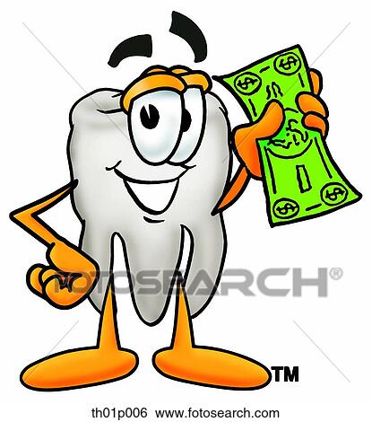 Tooth with money View Large Clip Art Graphic Clip Art - Tooth with money. Fotosearch