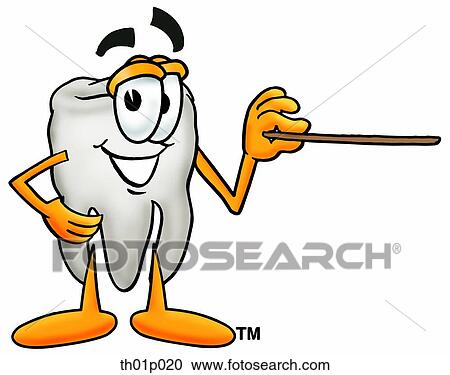 Tooth with pointer View Large Clip Art Graphic Clipart - Tooth with pointer. Fotosearch