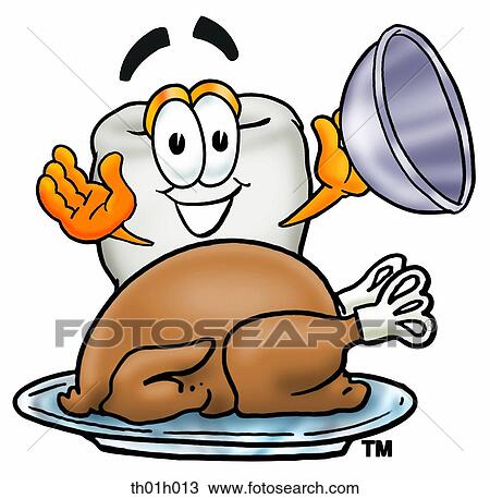 Clipart - Tooth with turkey. Fotosearch