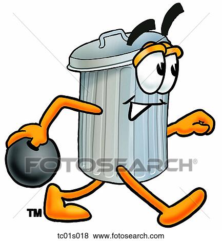 Trash can bowling View Large Clip Art Graphic Clip Art - Trash can bowling. Fotosearch