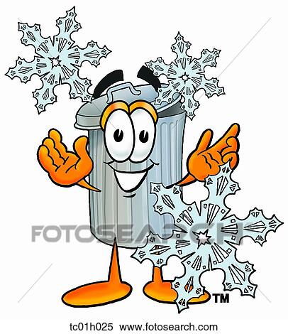 Trash can in snow View Large Clip Art Graphic Clipart - Trash can in snow. Fotosearch