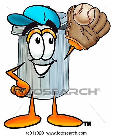 Clipart - Trash can playing Trash can. Fotosearch