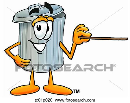 Trash can with pointer View Large Clip Art Graphic Clipart - Trash can with pointer. Fotosearch