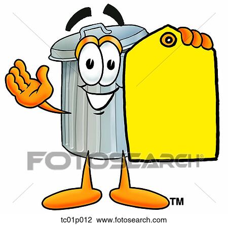 Trash can with price tag View Large Clip Art Graphic Clipart - Trash can with price tag. Fotosearch
