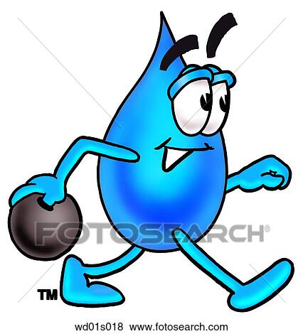 Water drop bowling View Large Clip Art Graphic Clip Art - Water drop bowling. Fotosearch