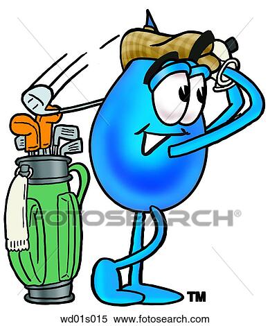 Water drop golfing View Large Clip Art Graphic Clipart - Water drop golfing. Fotosearch