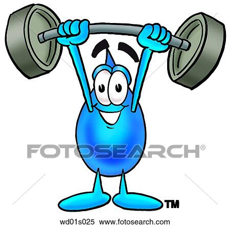 Water drop lifting weights high View Large Clip Art Graphic Clipart - Water drop lifting weights high. Fotosearch
