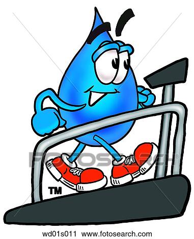Water drop on treadmill View Large Clip Art Graphic Clipart - Water drop on treadmill. Fotosearch