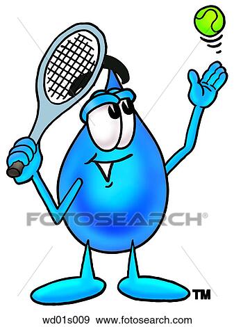 Water drop playing tennis View Large Clip Art Graphic Clip Art - Water drop playing tennis. Fotosearch