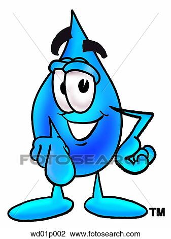 Clipart - Water drop pointing at you. Fotosearch