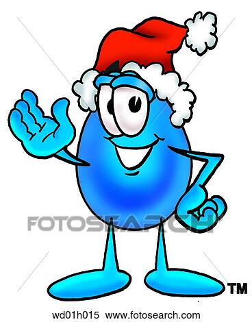 Water drop santa View Large Clip Art Graphic Clipart - Water drop santa. Fotosearch