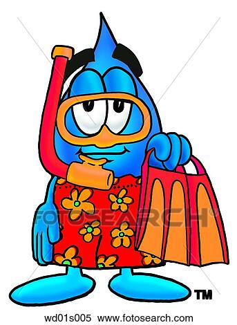 Water drop snorkeling View Large Clip Art Graphic Clipart - Water drop snorkeling. Fotosearch