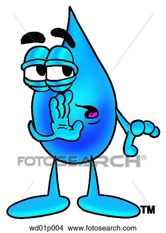 Clipart - Water drop whispering. Fotosearch