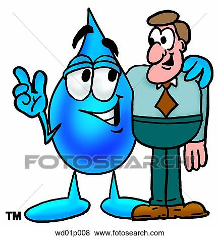 Water drop with a man View Large Clip Art Graphic Clip Art - Water drop with a man. Fotosearch