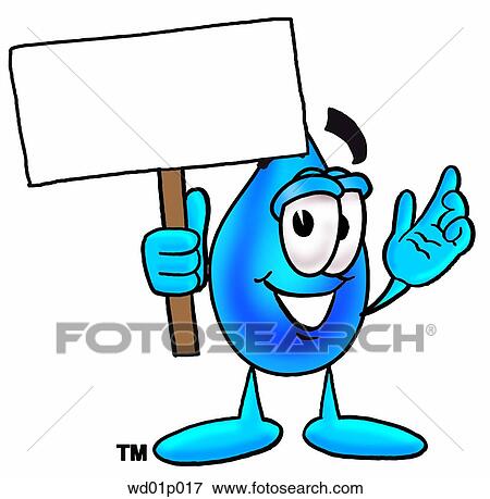 Water drop with a sign View Large Clip Art Graphic Clip Art - Water drop with a sign. Fotosearch
