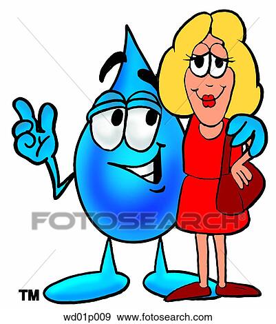 Water drop with a woman View Large Clip Art Graphic Clip Art - Water drop with a woman. Fotosearch