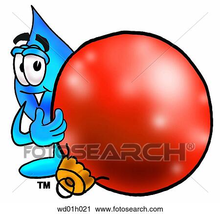 Clipart - Water drop with decoration. Fotosearch