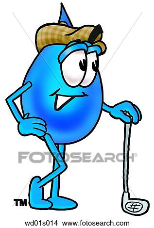 Water drop with golf club View Large Clip Art Graphic Clipart - Water drop with golf club. Fotosearch