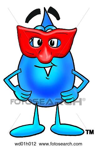 Water drop with mask View Large Clip Art Graphic Clipart - Water drop with mask. Fotosearch