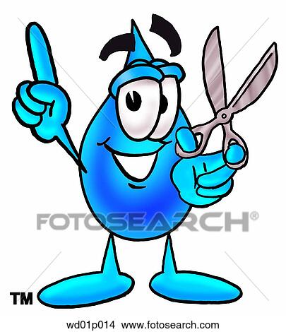 Water drop with scissors View Large Clip Art Graphic Clipart - Water drop with scissors. Fotosearch