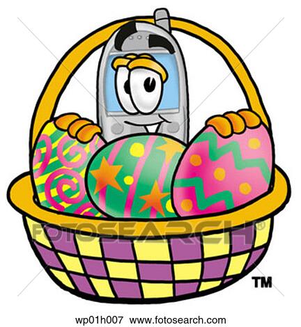Wireless phone and easter basket View Large Clip Art Graphic Clip Art - Wireless phone and easter basket. Fotosearch