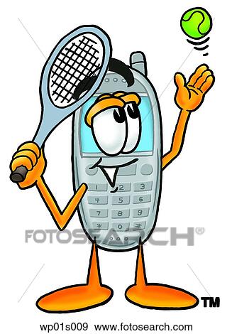 Wireless phone playing tennis View Large Clip Art Graphic Clip Art - Wireless phone playing tennis. Fotosearch